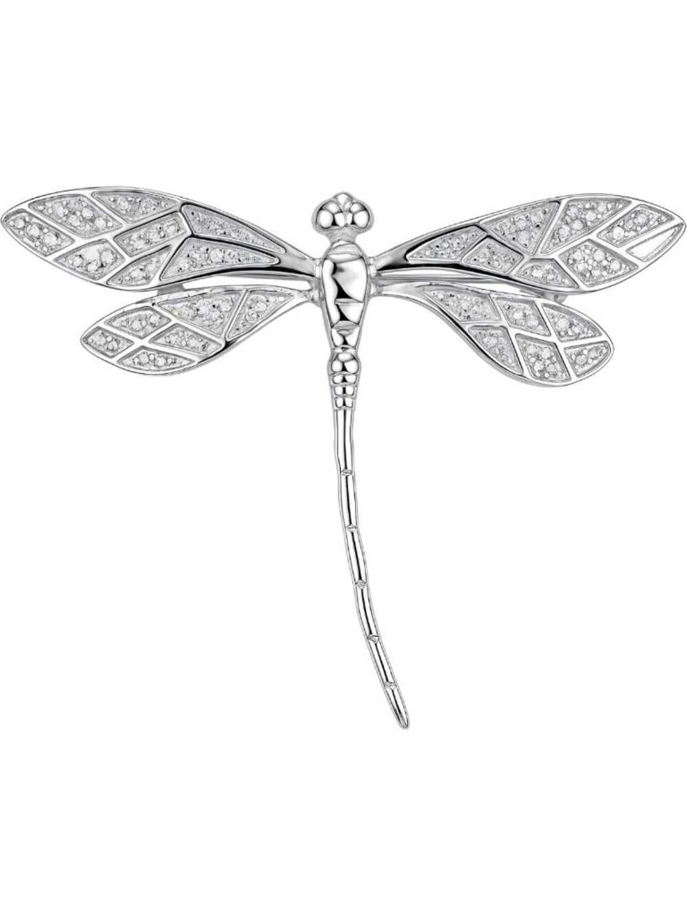 Elegant 925 Sterling Silver Dragonfly Brooch Pin for Women - Gift-Ready Jewelry